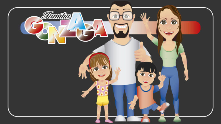 Familia-Gonzaga-logo-personagens