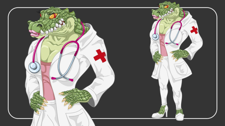 Jacaroua enfermeira (turma de formandos) - Personagem - Mascote