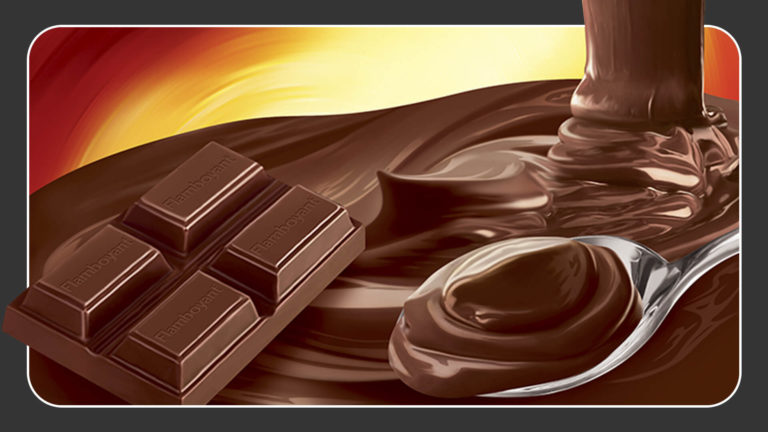 Sobremesa de chocolate - Ilustração para embalagem